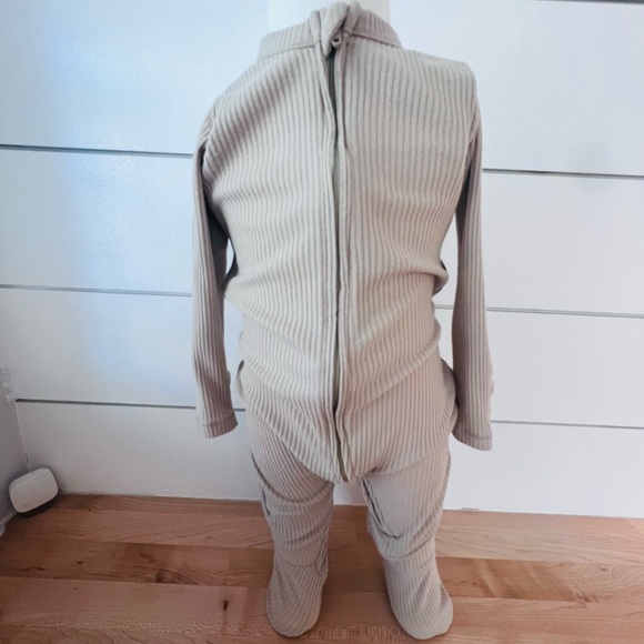 Set of 4 ribbed footed double zipper onesie - Picture 3 of 4